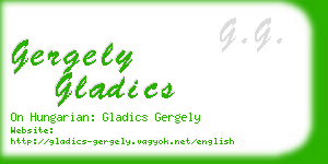 gergely gladics business card